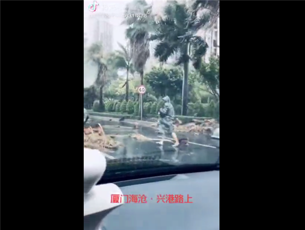 目前厦门正处危险期 尽量不要出门!台风天为这群有爱的海沧人点赞!