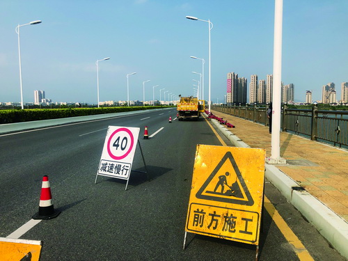 丙洲大桥中洲大桥改造提升 施工期间均封闭一车道