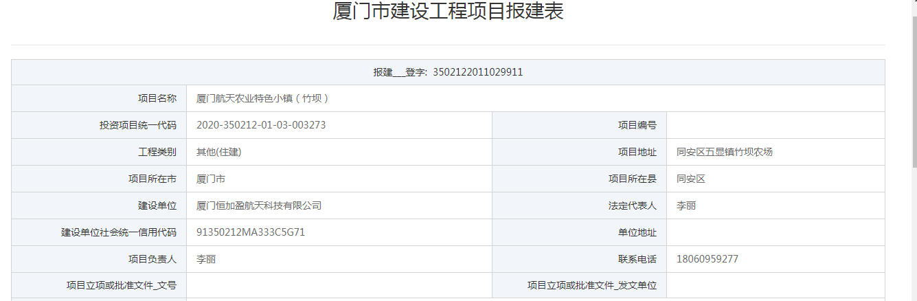 5000亩! 同安这里规划厦门航天农业特色小镇!