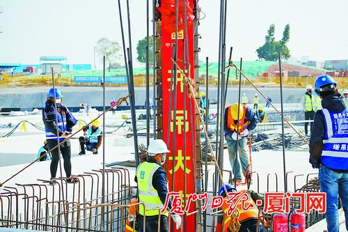 厦门新体育中心进入钢结构施工 基础施工顺利推进