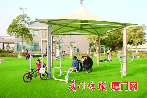 翔安扬帆公园提升完成:增设智能设备 球场换