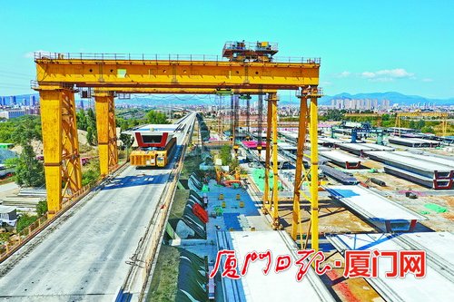 福厦高铁厦门段施工不停 进入多点开花全面建设阶段