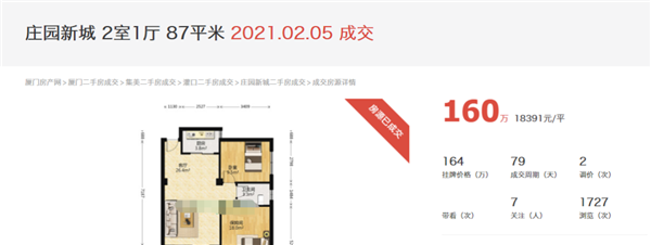 惊了!“实小+一中”带不动!厦门这里房价跌回一年前