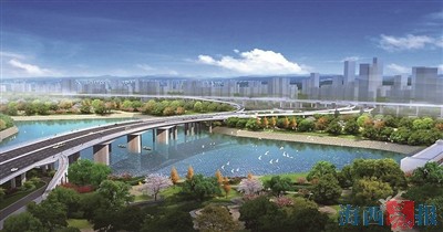 九溪大桥下部结构月底完工 桥下计划建九溪公园
