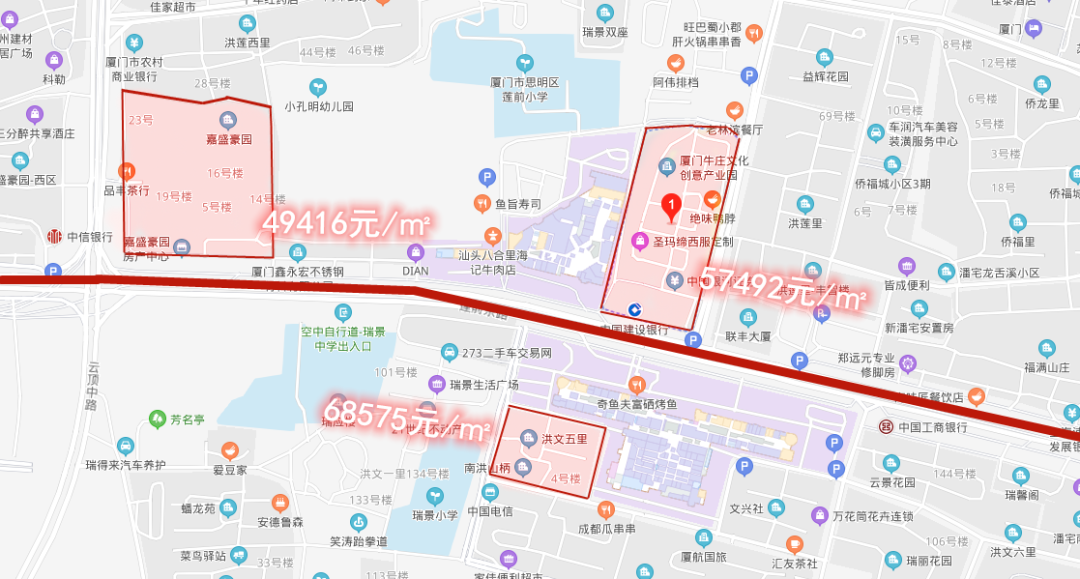 不到1公里 房价每平差3万?! 厦门这些小区太魔幻…