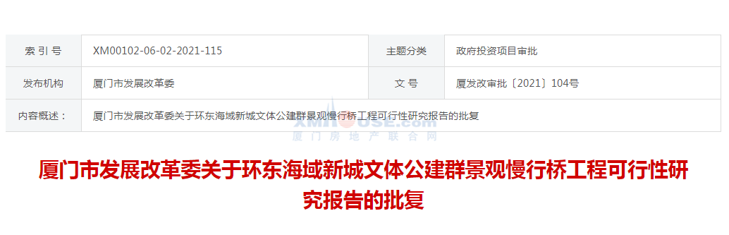 新进展!环东海域新城文体公建群景观慢行桥获批!