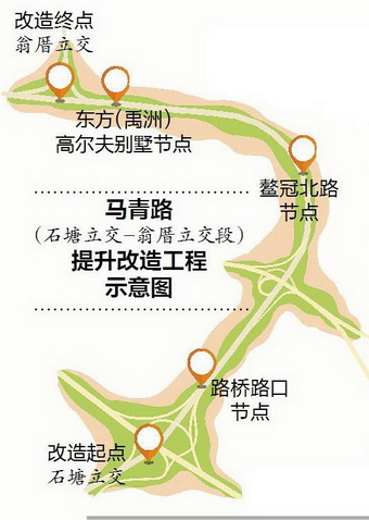 海沧区石塘立交-翁厝立交段将于下半年提升改造