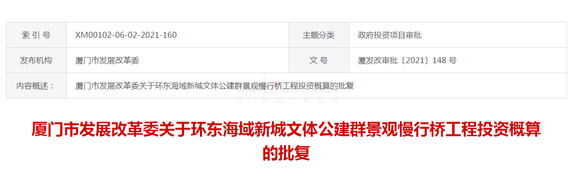 环东海域文体公建群景观慢行桥要来啦!总体约1.35亿