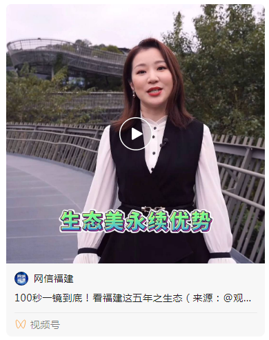 100秒一镜到底!看福建这五年之生态