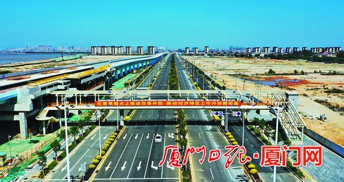 路网结构进一步完善 机场大道已有约2.7公里路段通车